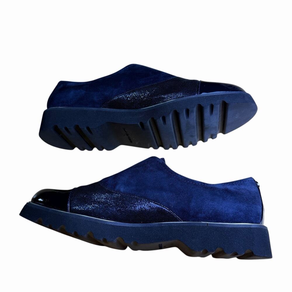 DONALD J. PLINER Cloud Blue Suede Leather Laceless Oxford Womens Shoes 8.5 M - Picture 6 of 10